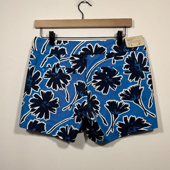 J Crew Womens Floral Stretch Chino Shorts sz 4 City Fit  Tropical Preppy NEW - Picture 3 of 5